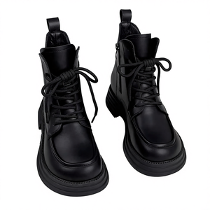 <span class=keywords><strong>Stivaletti</strong></span> Casual da Donna in Morbida Pelle Foderati in Pile Autunno Inverno 2025 Suola Spessa Caldi <span class=keywords><strong>Tacco</strong></span> <span class=keywords><strong>Medio</strong></span> 5cm Cerniera Laterale Allacciatura - Product Image 6