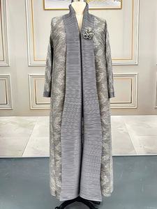 Jubah Pour Femme Miyake lipit Les jubah Pour Femmes Gilded mantel kasual atasan gaun untuk wanita Arab ODM polos dicelup ukuran Plus - Product Image 2