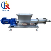Pompe à vis en acier inoxydable avec trémie pour ligne de production de jus de fruits et légumes, pulpes de fruits / confitures