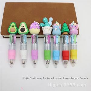 Pulpen Mini Empat Warna yang Menggemaskan untuk Anak-anak, Pelajar, Spidol Grafiti Kartun, Alat Tulis Promosi Lucu, Hadiah - Product Image 4