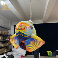Beau ballon de poisson de corail gonflable coloré pour la décoration de festival de musique d'exposition d'art
