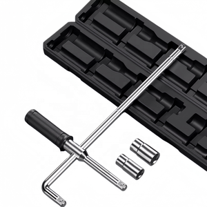 Llave de rueda de acero Cr-V con brazo de palanca extendido en cruz para extracción de ruedas de coche, herramienta de vaso para neumáticos - Product Image 4