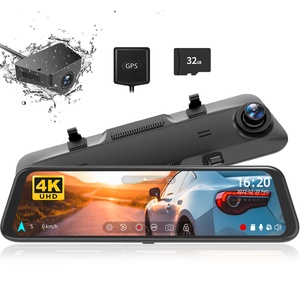 Caméra de tableau de bord 4K G850 avec écran rétroviseur 12'' et double objectif, enregistreur vidéo, vision nocturne et GPS pour voiture - Product Image 1
