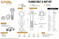 Vis de réglage excentrique M16 48190-0K050 54580-2S400 54580-2S40A pour Corolla Altis Voiture Japonaise RuiLi