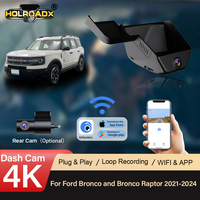 Holroadx Caméra embarquée 4K double objectif pour Ford Bronco Sport/Bronco/Bronco Raptor 2021 – Enregistreur vidéo alimenté par la boîte à fusibles