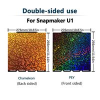 Imprimante 3D ONSUN Snapmaker U1 personnalisable, plateau d'impression chauffant en acier à ressort flexible double face amovible, 276x293MM