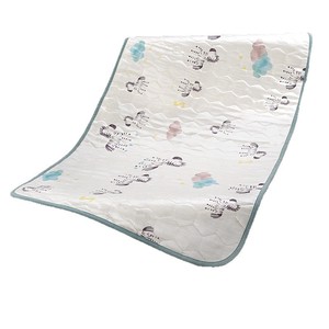 Manta acolchada de fibra de bambú para bebé, colchoneta refrescante para niños de 0 a 1 año, almohadilla para siesta con patrón de dibujos animados, lavable - Product Image 1
