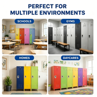 Armoire de rangement métallique multi-compartiments, casier en acier avec serrure à clé, vente directe d'usine, personnalisation possible