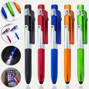 4 in 1 Multifunctional Heavy Metal Ballpoint Logo Universal Stylus Pen With <b>Led</b> Customizable Suitable for Home Use - Product Image 3