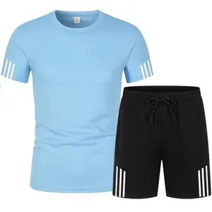 New Sportswear Men Football Short Sleeve T Shirt Sportswear Men Slim Fit Sportswear Tracksuit Vendor Set Track Suit For Men