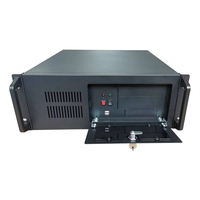 Boîtier de serveur Rackmount noir 1.0mm SGCC 19 pouces 4U Châssis de serveur 4U avec ventilateur de 12cm