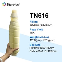 Cartouche de toner compatible Starplus TN 616 TN616 pour photocopieur Konica Minolta Bizhub C6000 C7000, recharge de toner