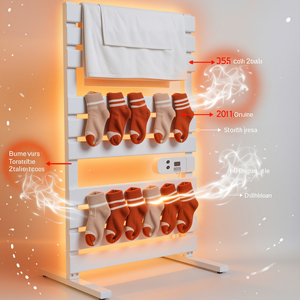 Calentador de Toallas Eléctrico Metálico de 500W con Ahorro de Energía y Toallero Calefactado de Pared - Product Image 1