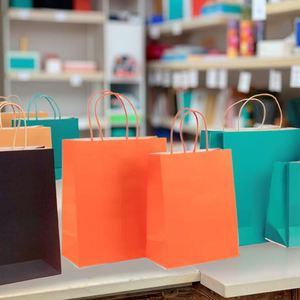 Customized Kraft Paper Bag Printed Logo Colorful Shopping Bag for Clothing Packaging-Use on <b>Underwear</b> Shirts Shoes Etc. - Product Image 3