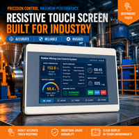Mochuan MC-H043E Pantalla Táctil Resistiva de 4.3'' con Ethernet Modbus TCP, PC Industrial, Interfaz Hombre-Máquina, Control, Plástico