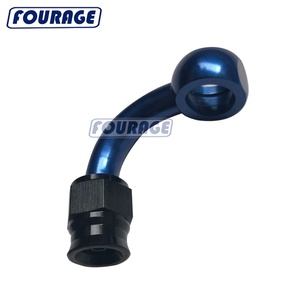 <span class=keywords><strong>Raccord</strong></span> banjo en aluminium Fourage à 90 degrés AN3 vers 3/8\" UNEF, trou banjo <span class=keywords><strong>de</strong></span> 10,2 mm pour <span class=keywords><strong>tuyau</strong></span> <span class=keywords><strong>de</strong></span> <span class=keywords><strong>frein</strong></span> à sertir - Product Image 3