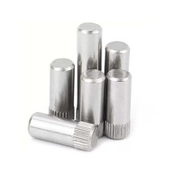 Knurled Dowel Pin Knurled Cylindrical Pin Straight M1-M8 Stainless Steel 304 Precision Press Fit Pin for Assembe