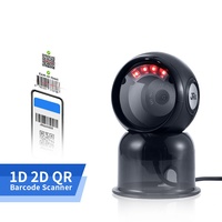 Escáner de Escritorio JR T62 Hourglass con Base Luminosa, Procesamiento Digital DSP, Decodificación Ultrarrápida, Lector de Códigos QR 2D Manos Libres para Puntos de Venta Minoristas