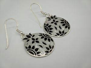 Pendientes Colgantes Hechos a Mano de Plata de Ley 925 Estilo Vintage, Joyería de Regalo para Mujer, Moda Bohemia, Sin Níquel, Sin Plomo, Venta al por Mayor - Product Image 3