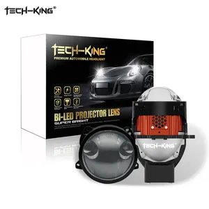 TECH-KING M50 אוניברסלי לרכב לייזר bi led 190W היי אור נמוך H4 H7 9005 9006 סופר בהיר 3.0 אינץ' שבבי אוסראם עדשת מקרן bi led