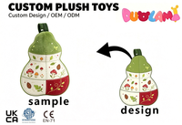 Boneka Plush Kustom Lucu Bentuk Labu Gantungan Boneka Desain Kustom OEM ODM Untuk Dekorasi Hadiah Boneka Plush Kustom