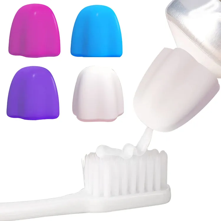 2023 Neues Design Wieder verwendbarer selbst schließender Squeezer Dispenser Silikon Zahnpasta Kappen deckel für Kinder