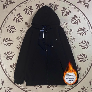 Felpa Sportiva da <span class=keywords><strong>Uomo</strong></span> con Cappuccio e Zip, Ricamo Cavallo Rosso, Cotone Puro, Vestibilità Ampia, <span class=keywords><strong>Taglie</strong></span> Forti, Alta Qualità - Product Image 1