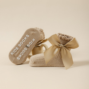 Trẻ em vớ chống trượt mùa thu mùa đông giữa ống Spandex/cotton thấm mồ hôi & thoáng khí nhỏ cỡ trung bình - Product Image 4