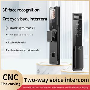 Khóa cửa tự động khóa máy ảnh vân tay Bàn phím khóa tuya wifi thông minh khóa 3D Nhận dạng khuôn mặt cửa chuông - Product Image 5