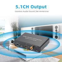 Extracteur audio HDMI ARC Xput, convertisseur DAC, 192 kHz, 5.1 canaux, adaptateur de signal audio numérique pour matériel audiovisuel domestique