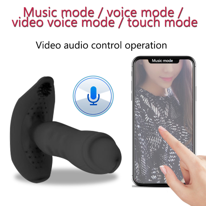 Music App Controlled Thrusting Anal Vibrator - Prostate Massager,  Waterproof Dildo, USB Charging, 4 Vibration Modes, for Men & Gays