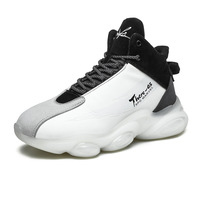 Chaussures de basketball montantes pour hommes, de haute qualité, pour l'automne, à lacets ou à enfiler, avec amorti, doublure en maille, confortables, tendance, souples et respirantes