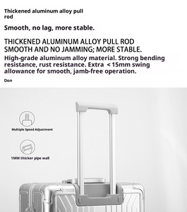 Ensemble <span class=keywords><strong>de</strong></span> valises professionnelles haut <span class=keywords><strong>de</strong></span> gamme 2025 en aluminium, étanches, souples, à roulettes, trois pièces (20/24/29 pouces) – Vente en gros - Product Image 4