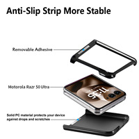 Coque de Téléphone Mobile en Cuir PU de Luxe pour MOTO Razr 60 50 40 Ultra Mince Housse de Protection Arrière avec Étui Inclus