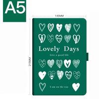 Carnet de notes transparent et économique A5 en cuir avec logo personnalisé bouton en métal sangle élastique porte-stylo carnet de notes personnalisé