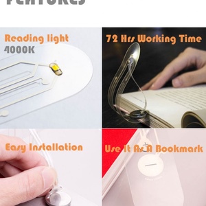 Lampe de lecture LED portable mini format pour livre, à clipser, idéale pour la lecture nocturne au lit (vente en gros) - Product Image 4