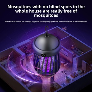2025 asesino eléctrico hogar silencioso repelente de mosquitos USB recargable al aire libre portátil lámpara de succión de insectos - Product Image 4