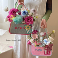 Sac fourre-tout style cowboy, design élégant et tendance, pour bouquet de fleurs fraîches, matériel pour fleuristes