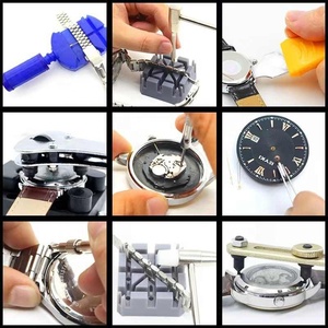 Outils de réparation de montres Réglage du bracelet Remplacement de la batterie Ensemble d'outils de réparation de montres de 147 pièces - Product Image 2