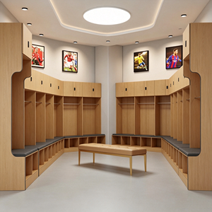 Casilleros de Laminado Compacto Fenólico de Excelente Calidad para Vestuarios de Estadios con Banco, Casilleros de Gimnasio Ecológicos y Duraderos en Venta - Product Image 2