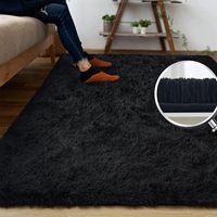 Tapis shaggy tie-dye moelleux, tapis doux et pelucheux antidérapant pour chambre à coucher, salon, décoration esthétique