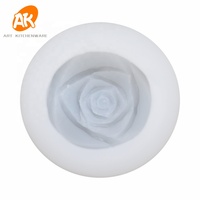 Moule à savon en Silicone Rose en forme de boule de glace, bricolage artisanal, à bougie pour décor de gâteau de mariage, 3D