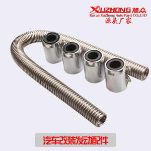 Tuyau de liquide de refroidissement flexible en acier inoxydable, diamètre intérieur 29mm 35mm, 24 36 48 pouces, pour réparation automobile, remplacement - Product Image 2