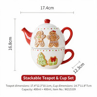Service de table en céramique sur le thème du pain d'épices de Noël pour les fêtes de fin d'année, ensembles d'assiettes en céramique, assiettes en céramique mignonnes
