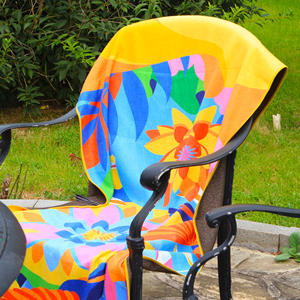 定制标志轻质环保快干超细纤维RPET回收无沙数码印花抗菌沙滩巾 - Product Image 2