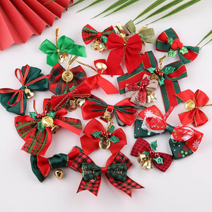 Christmas Satin Ribbon <b>Bows</b> With Jingle Bells Diy Jewelry Accessories For Holiday Decorations And Crafts - Product Image 2