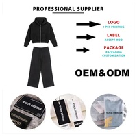 Ensemble décontracté pour homme en molleton, sweat à capuche uni, coupe ample, pantalon large, confortable, deux pièces, pour l'automne