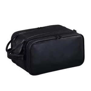 Bolsa de Maquillaje Personalizada con Logotipo para <span class=keywords><strong>Hombre</strong></span>, Bolsa de Aseo de PU Impermeable de Gran Capacidad, Bolsa de Almacenamiento Multifuncional - Product Image 1