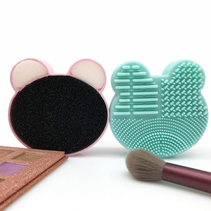 Wholesale Custom <b>Makeup</b> Brush Cleaning Pad Silicone Scrubbing Tray <b>Makeup</b> <b>Tools</b> - Product Image 5