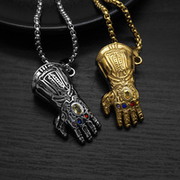 Collier pendentif Gant de l'Infini Thanos en acier inoxydable, bijoux Hip Hop pour hommes, accessoires de super-héros, cadeau pour fans, MGXL669